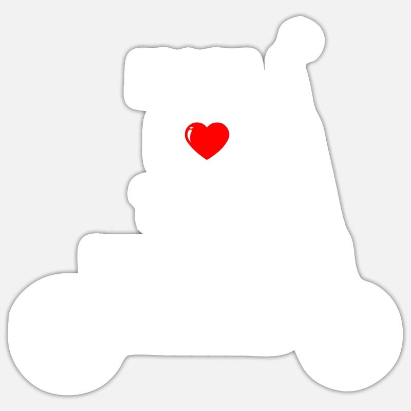 E-Scooter Roller - Sticker Größe S (10 x 10 cm) - Mattweiß
