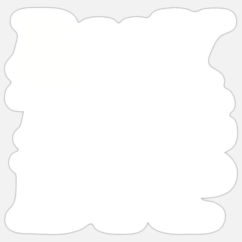 Achetez la trempette! Blanc rétro - Sticker taille S (10 x 10 cm) - blanc mat