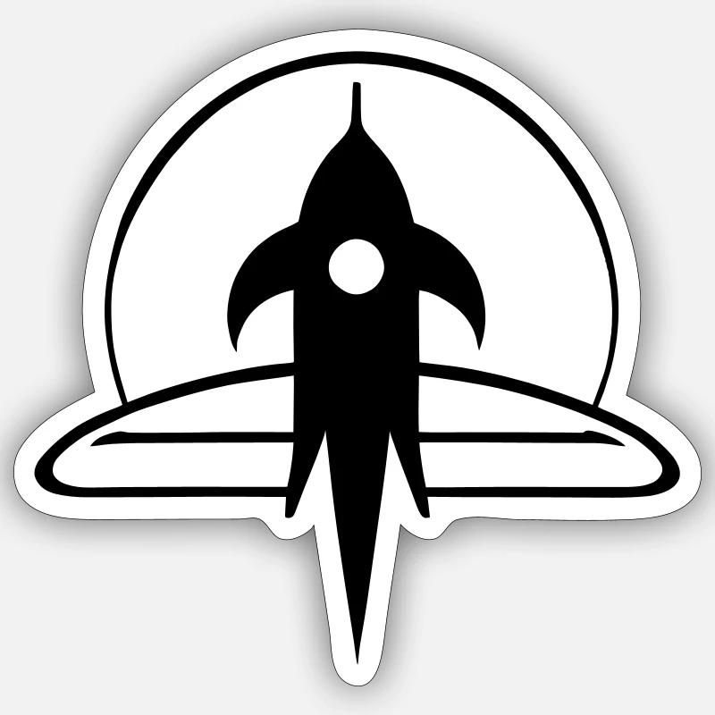 Rocket Sticker size S (10 x 10 cm)