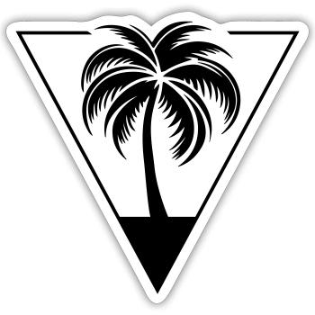 Palm Silhouette Symbol - Sticker size S (10 x 10 cm) - white matte - Front