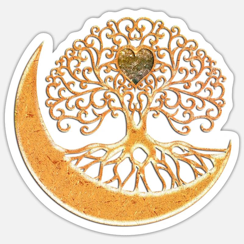 Wunderbares und elegantes Baumleben Sticker Größe S (10 x 10 cm)