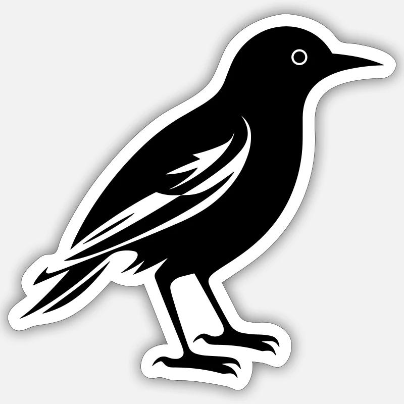 Vogel - Sticker Größe S (10 x 10 cm) - Mattweiß