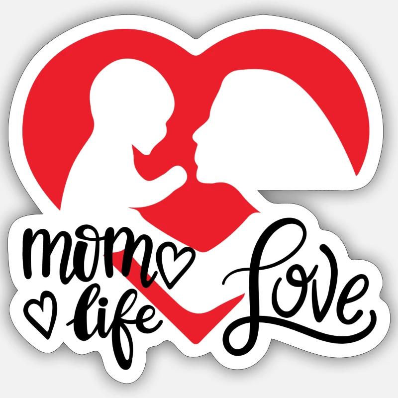 Das Leben der Mutter Sticker Größe S (10 x 10 cm)