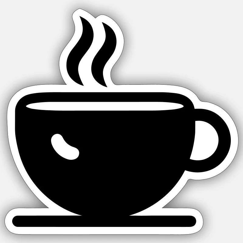 Coffee - Sticker size S (10 x 10 cm) - white matte