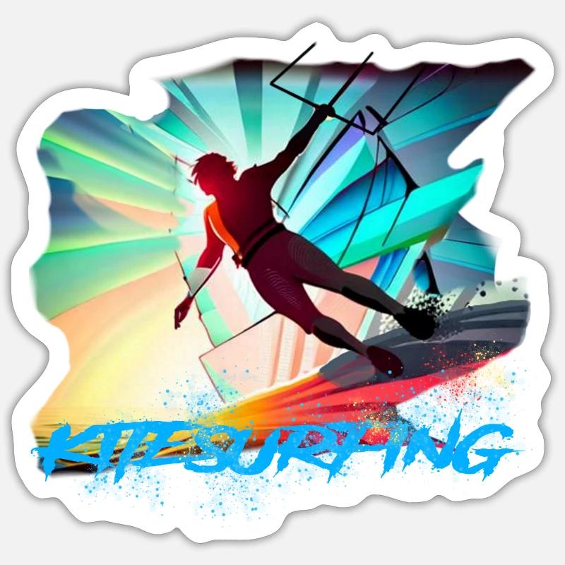 Kitesurf Sticker taille S (10 x 10 cm)
