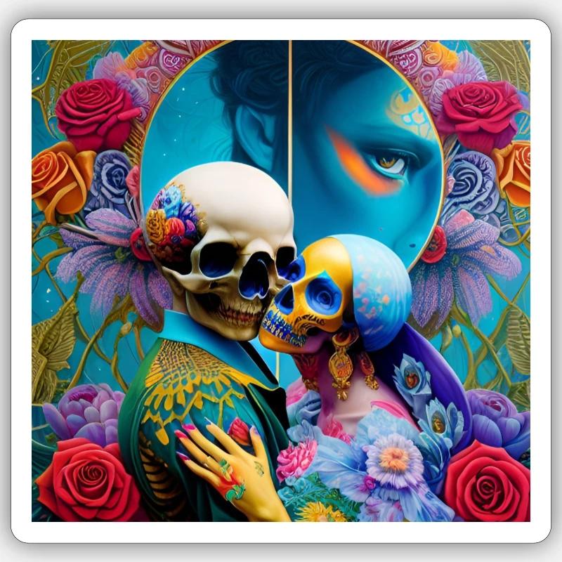 Amour éternel Sticker taille S (10 x 10 cm)