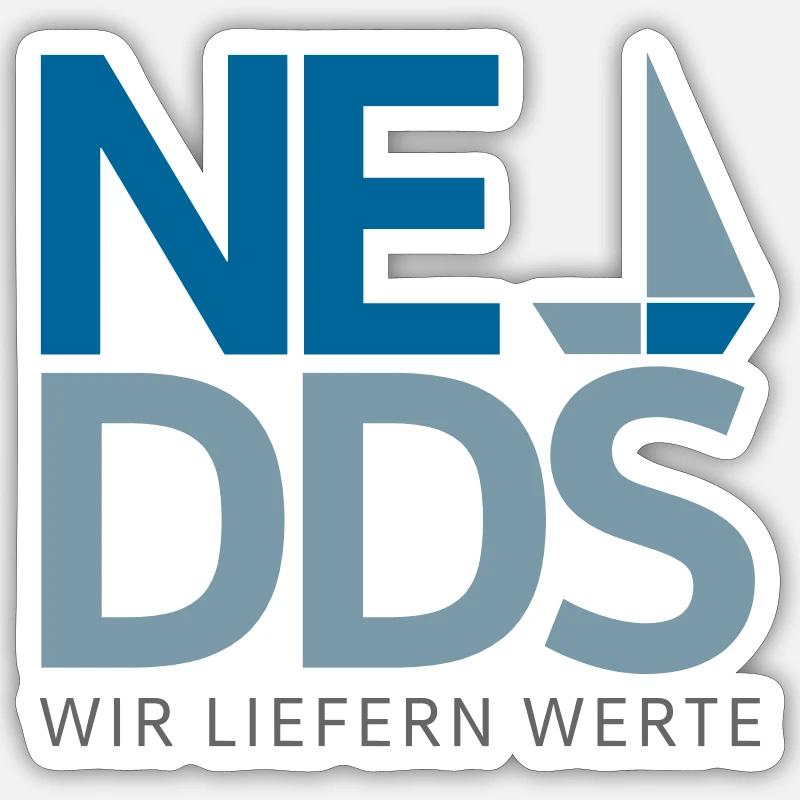 wir liefern werte - Sticker Größe S (10 x 10 cm) - Mattweiß