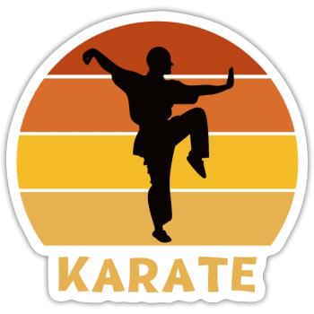 karate, karate fan, do karate - Sticker size S (10 x 10 cm) - white matte - Front