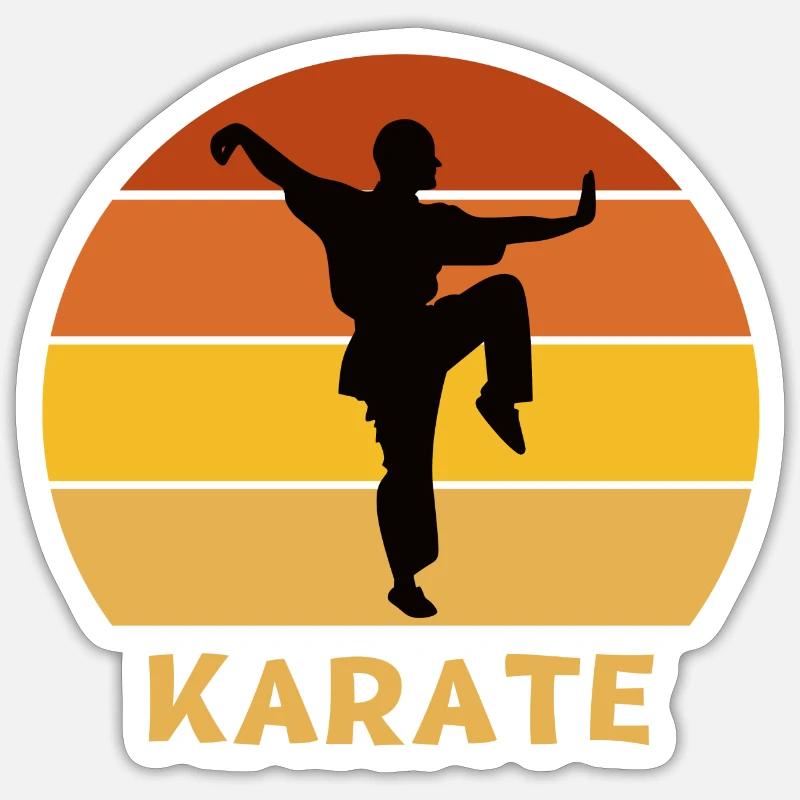 Karate, Karate-Fan, mach Karate - Sticker Größe S (10 x 10 cm) - Mattweiß