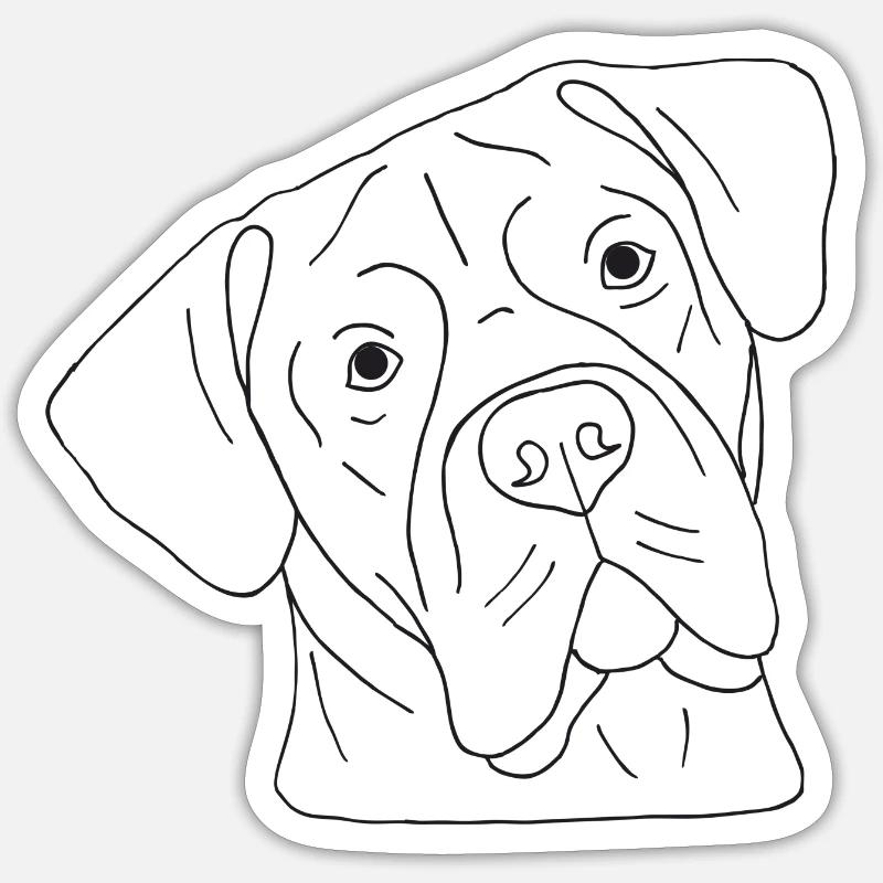 Cane Corso - Sticker Größe S (10 x 10 cm) - Mattweiß
