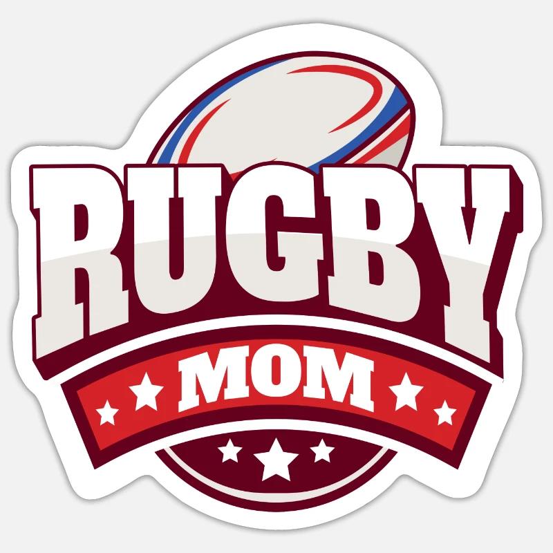 Mutter rugby fan geschenk mutter rugby unterstützer Sticker Größe S (10 x 10 cm)