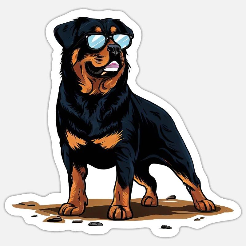 Rottweiler Le Modèle Sticker taille S (10 x 10 cm)