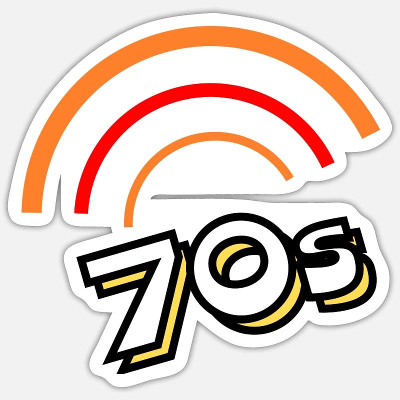 70s Sticker size S (10 x 10 cm)