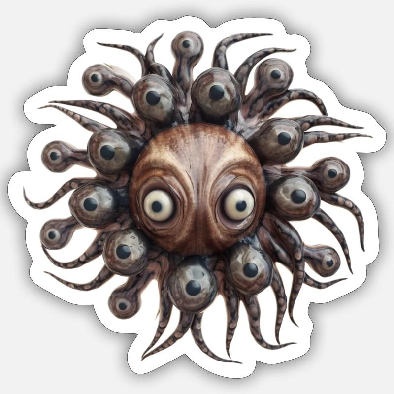 Horror squid Sticker size S (10 x 10 cm)