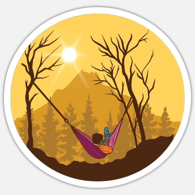 Bushcraft - Sticker Größe S (10 x 10 cm) - Mattweiß