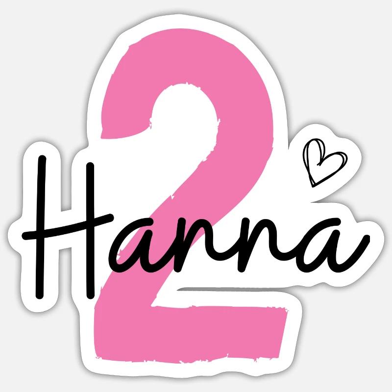 Hanna 2 - Sticker Größe S (10 x 10 cm) - Mattweiß