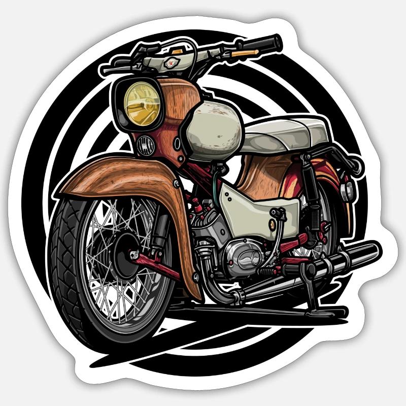 Star (rusty) // Illustration - Sticker size S (10 x 10 cm) - white matte