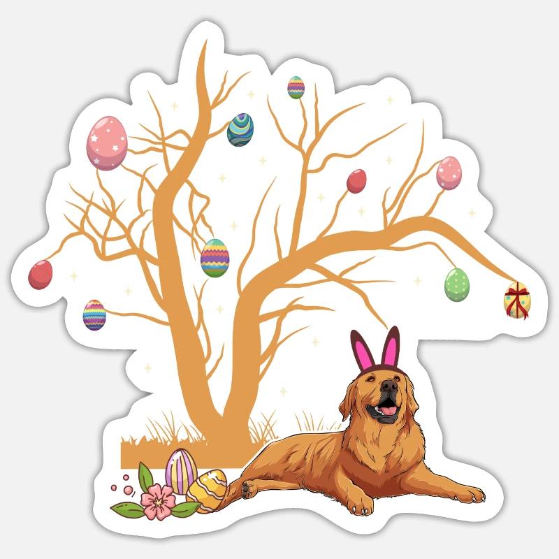 Labrador - Sticker Größe S (10 x 10 cm) - Mattweiß