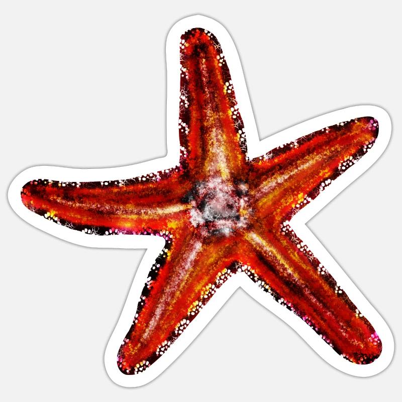 Red Starfish Sticker size S (10 x 10 cm)
