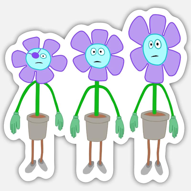 fun flower group Sticker Größe S (10 x 10 cm)