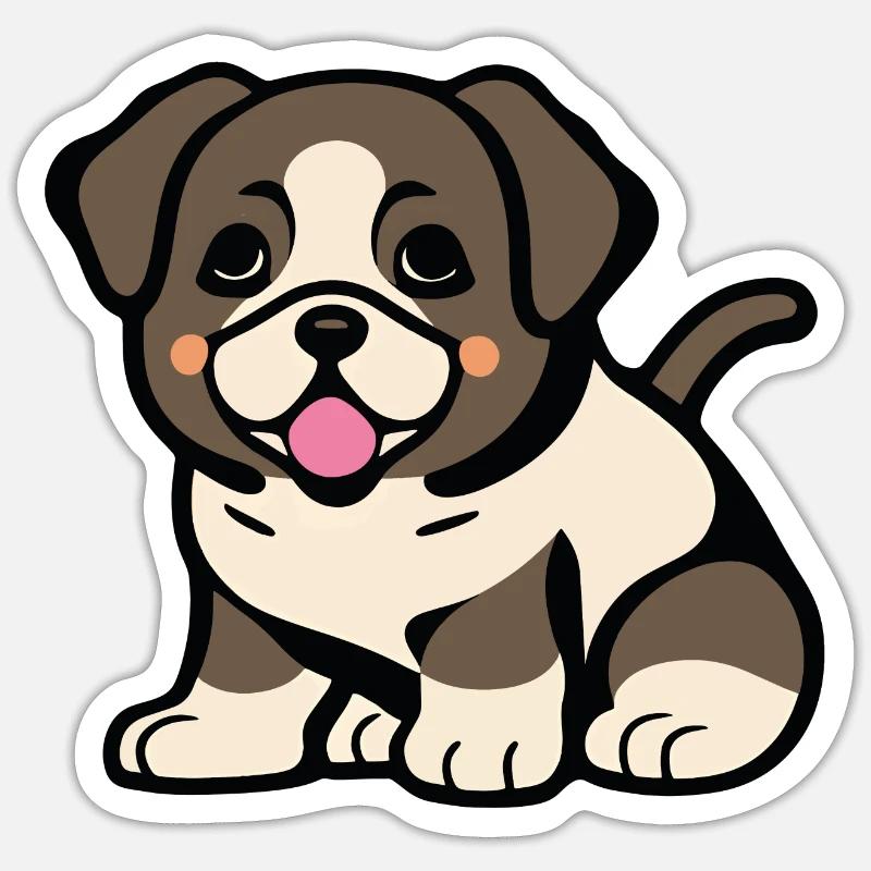 Just cute pooch - Sticker size S (10 x 10 cm) - white matte