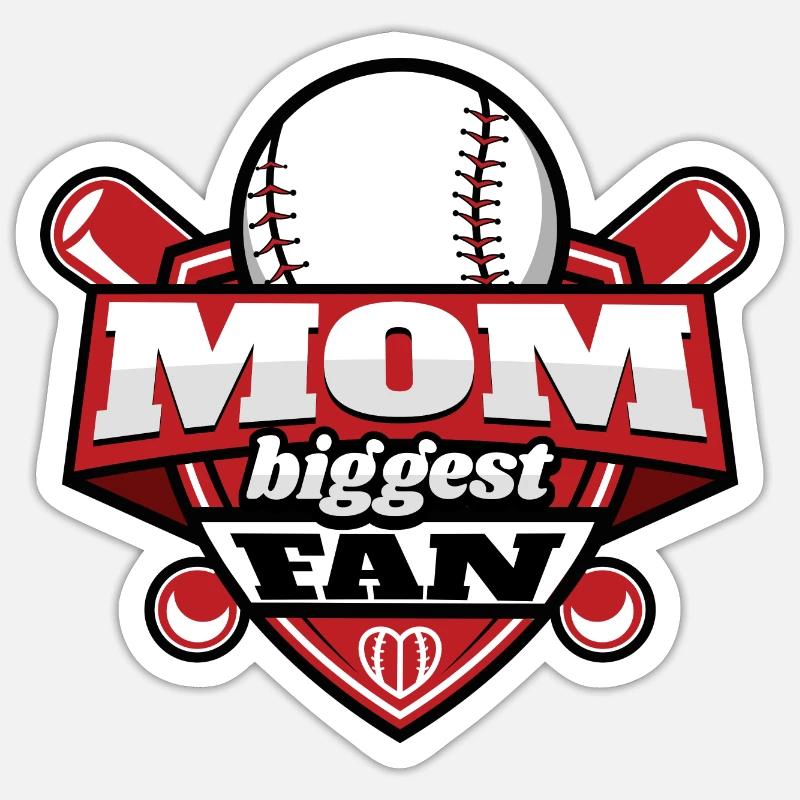 Größte Baseball-Fan-Mutter Sticker Größe S (10 x 10 cm)