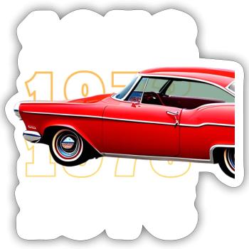 Year of manufacture: 1973 Auto - Sticker size S (10 x 10 cm) - white matte - Front