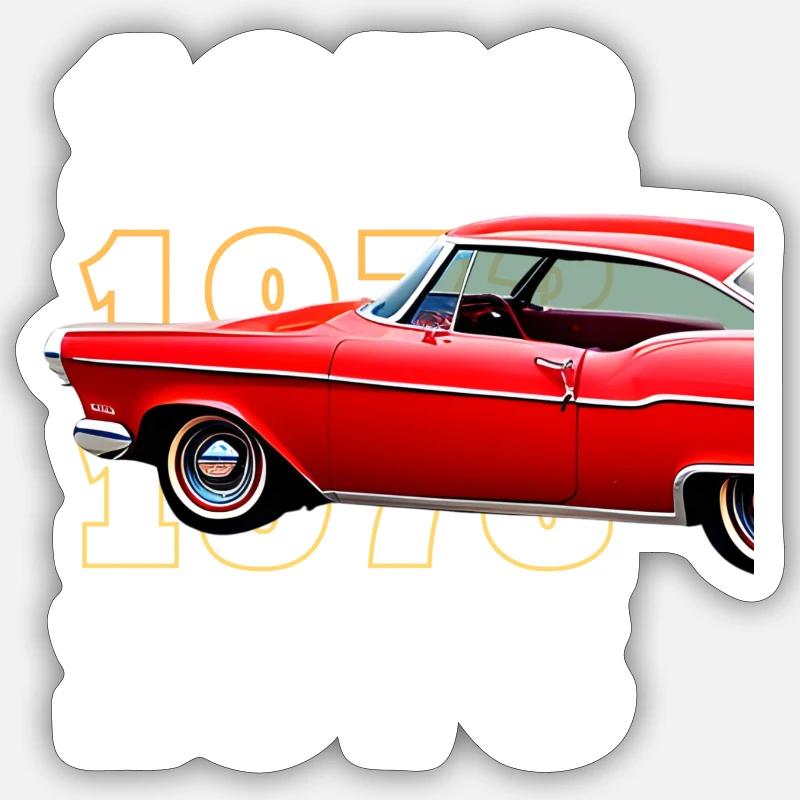 Année de fabrication: 1973 Auto - Sticker taille S (10 x 10 cm) - blanc mat