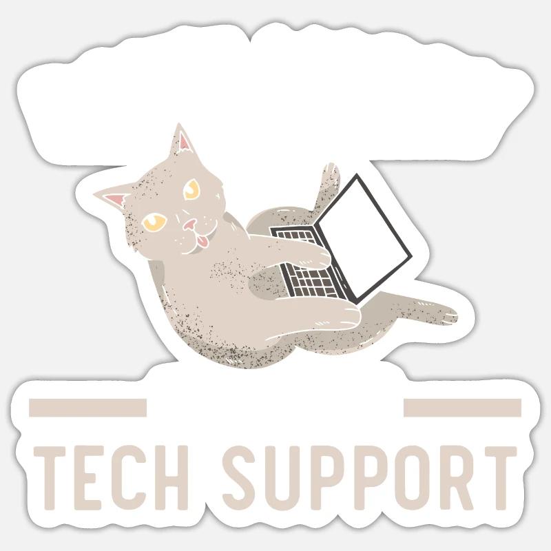 Keine Sorge, ich bin vom technischen Support Sticker Größe S (10 x 10 cm)