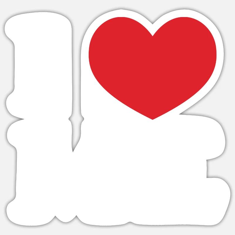 Je m’aime - Sticker taille S (10 x 10 cm) - blanc mat