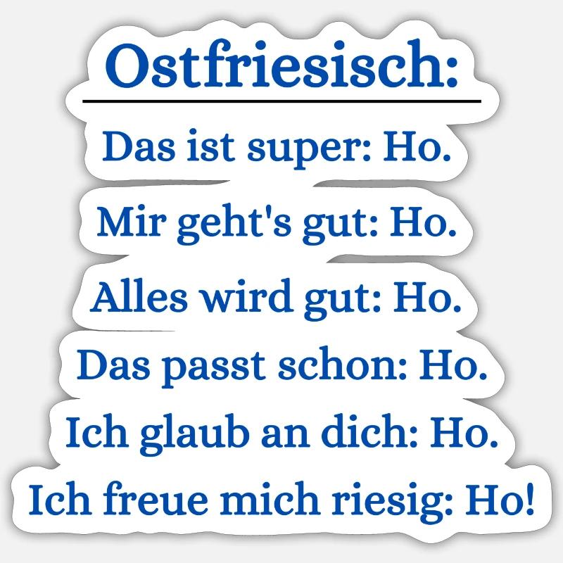 Ostfriesischstunde Sticker Größe S (10 x 10 cm)