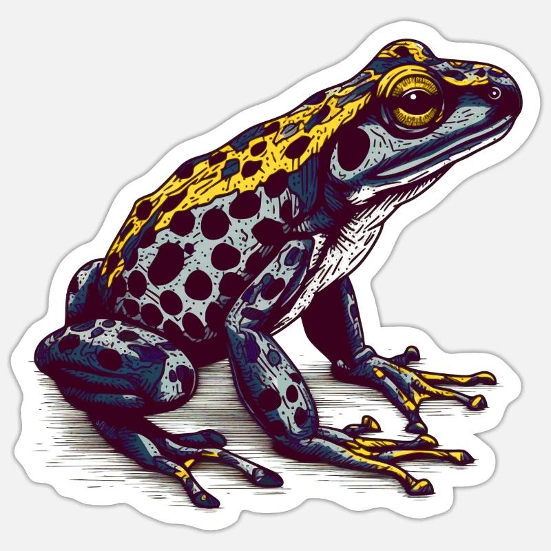 Der giftige Pfeilgiftfrosch lebt in den Tropen Sticker Größe S (10 x 10 cm)
