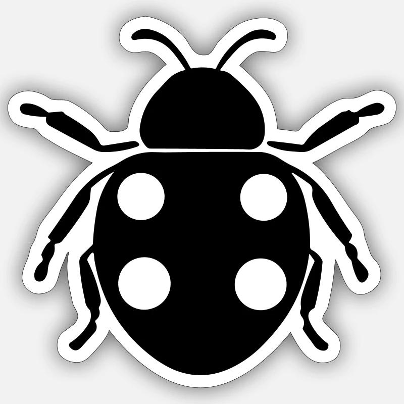 Marienkäfer Sticker Größe S (10 x 10 cm)
