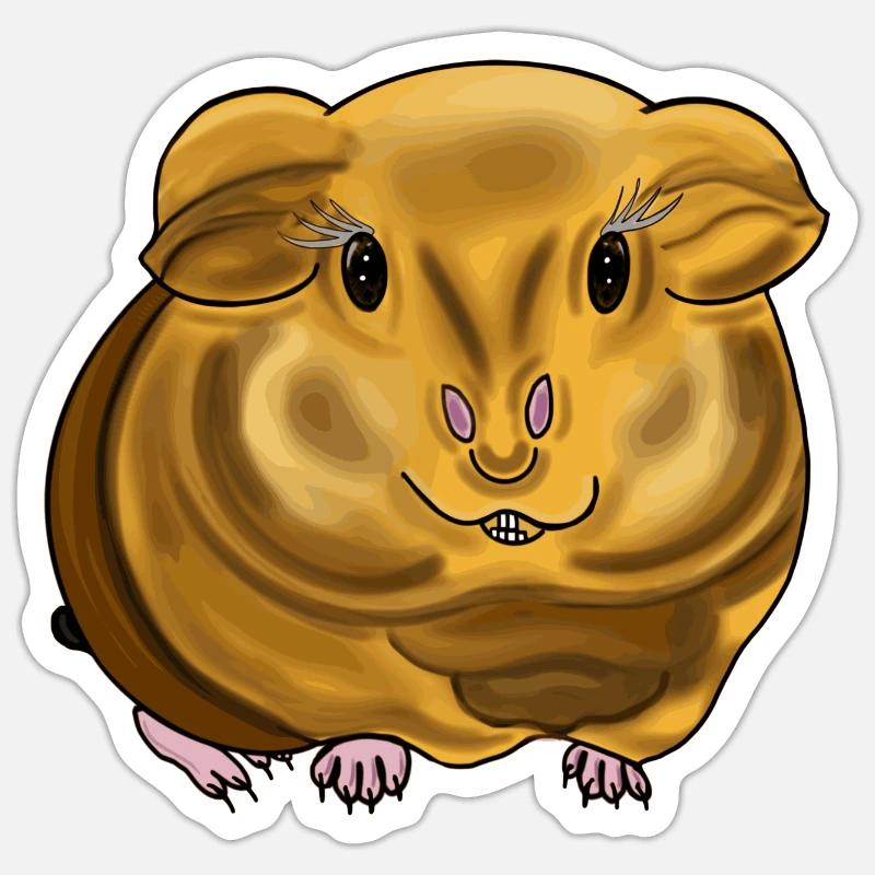 Le cochon d’Inde est mignon et petit. Sticker taille S (10 x 10 cm)