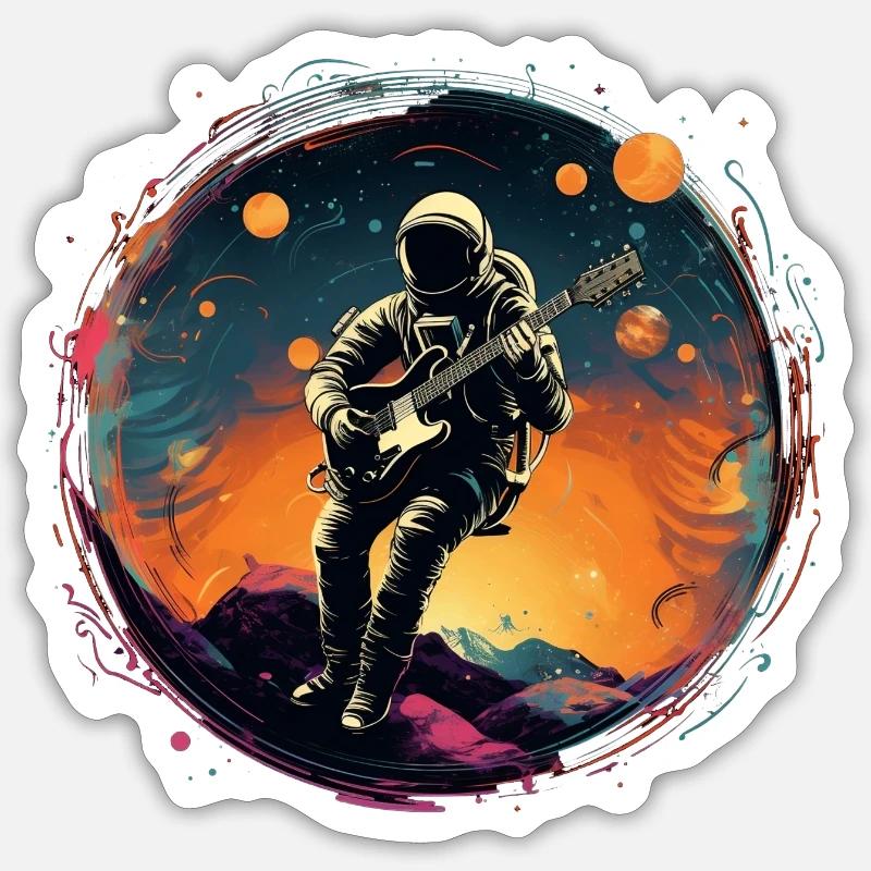Music from space 2 - Sticker size S (10 x 10 cm) - white matte