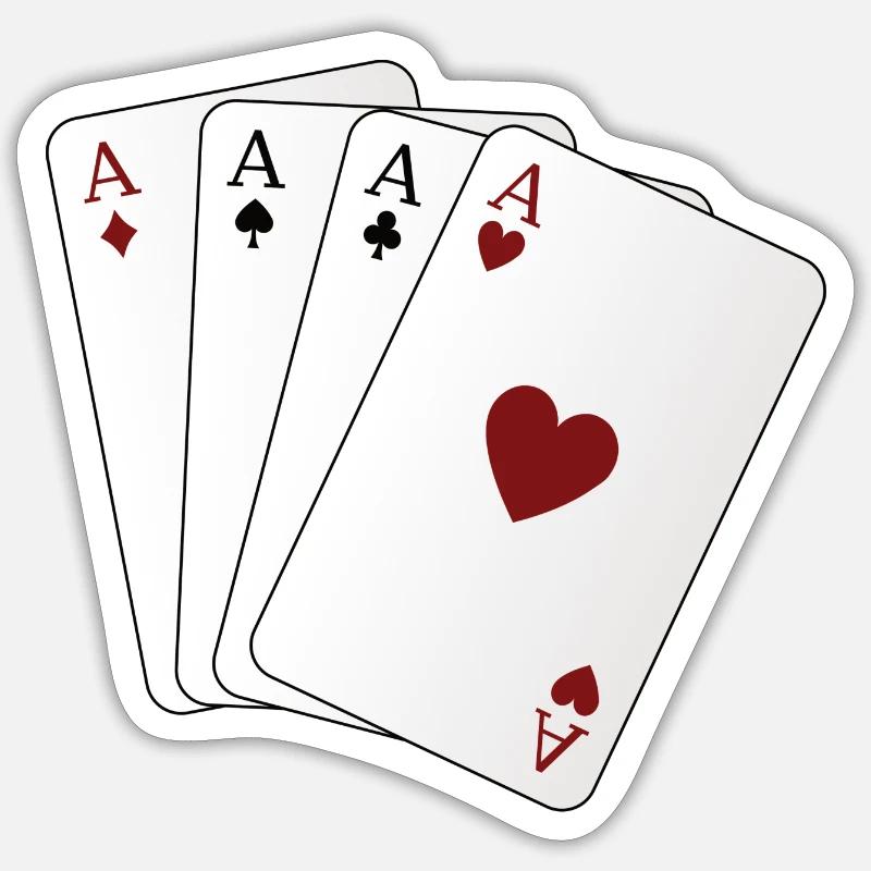 Playing Cards Ace Sticker size S (10 x 10 cm)