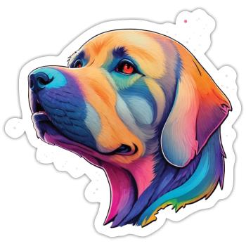 Golden Retriever Dog Breed Dogs Pet Dog - Sticker size S (10 x 10 cm) - white matte - Front