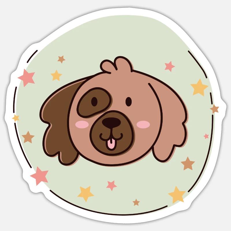 Hund - Sticker Größe S (10 x 10 cm) - Mattweiß
