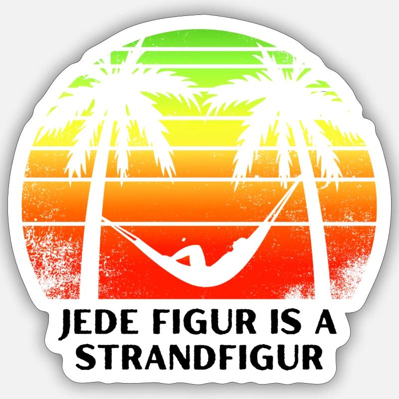 Strandfigur - bayerischer Spruch Sticker Größe S (10 x 10 cm)