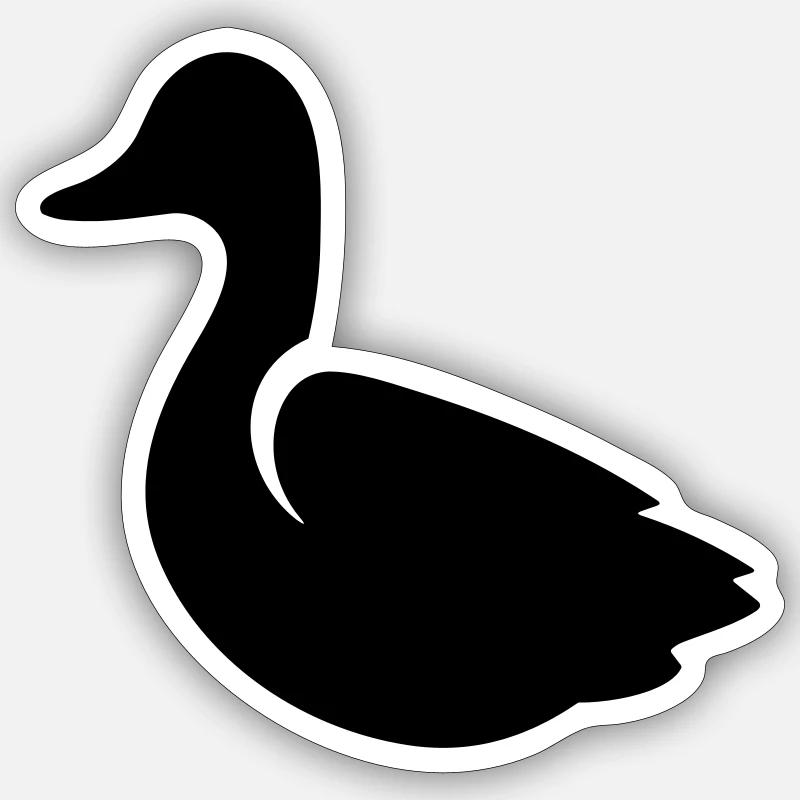 Duck - Sticker size S (10 x 10 cm) - white matte