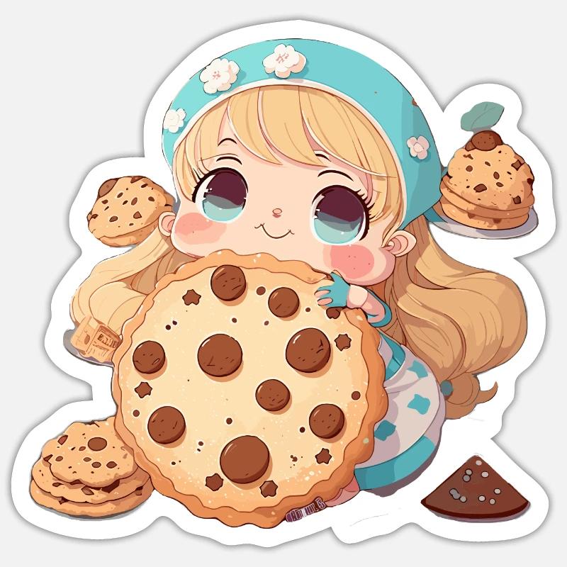 cookie queen - Sticker Größe S (10 x 10 cm) - Mattweiß