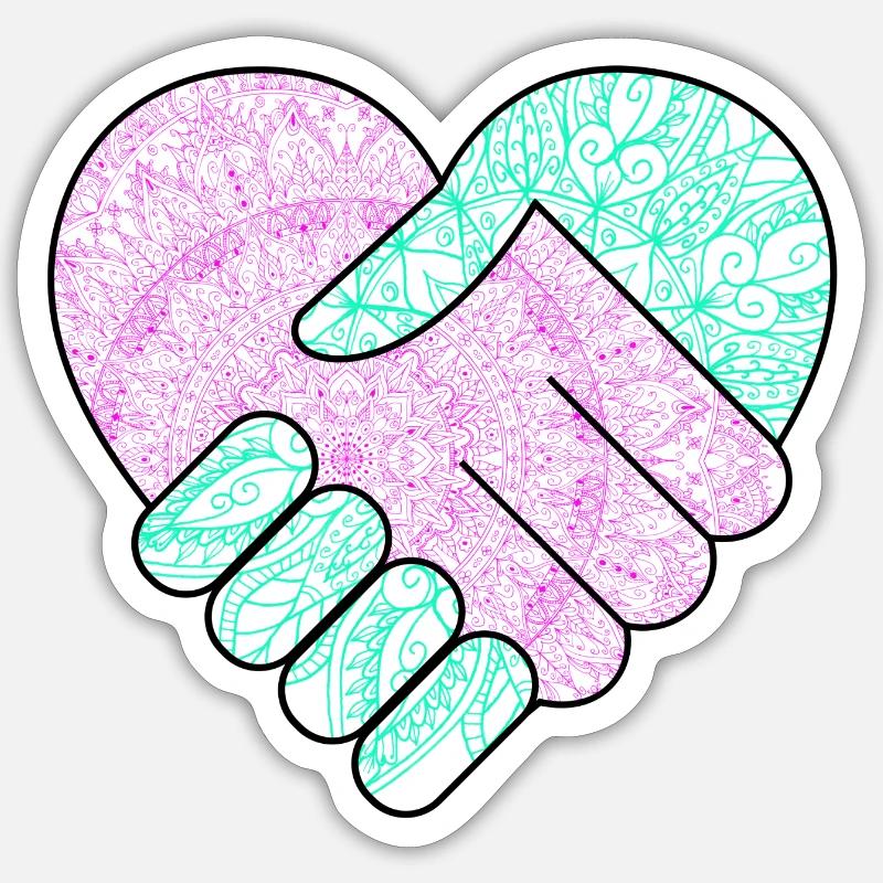 Paix - Sticker taille S (10 x 10 cm) - blanc mat