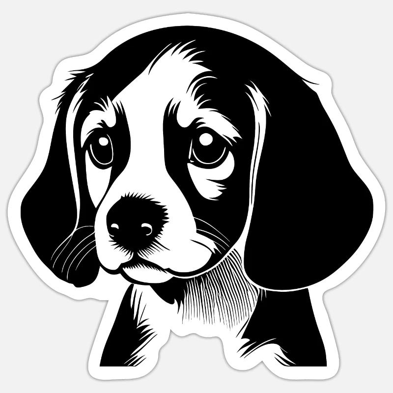 Beagle Dog Sticker size S (10 x 10 cm)