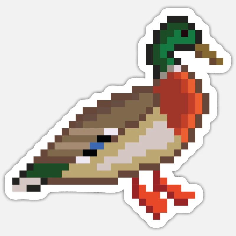 Vogel - Sticker Größe S (10 x 10 cm) - Mattweiß