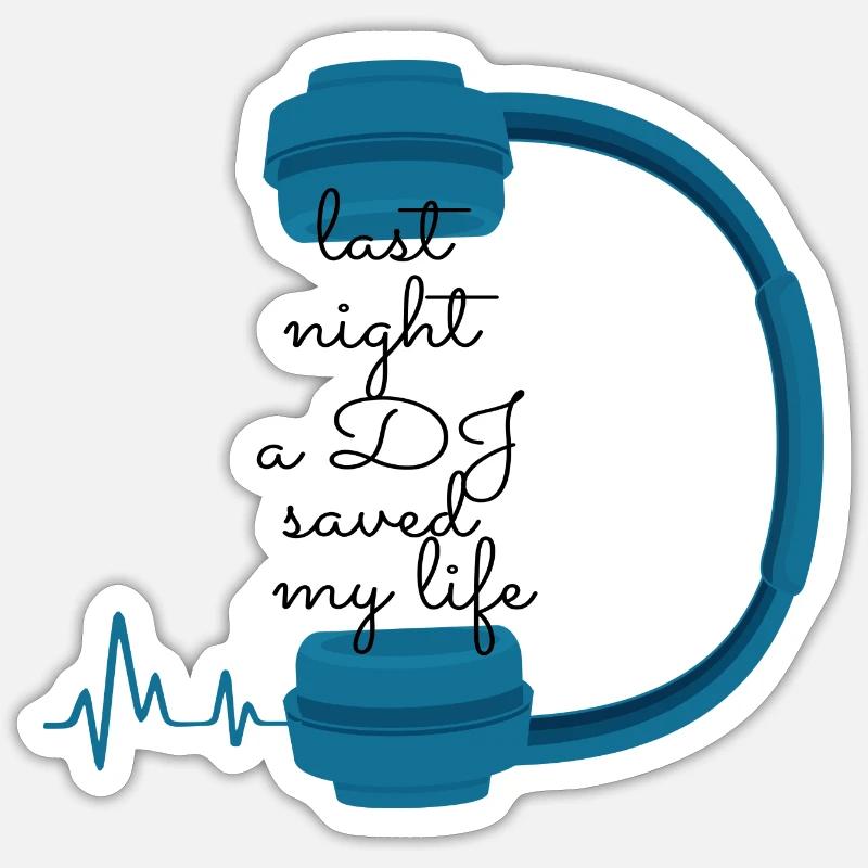 Dancing Dance Music - Sticker Größe S (10 x 10 cm) - Mattweiß