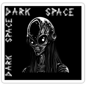 Unveiling the Sinister Extraterrestrial: A Dark At - Sticker size S (10 x 10 cm) - white matte - Front
