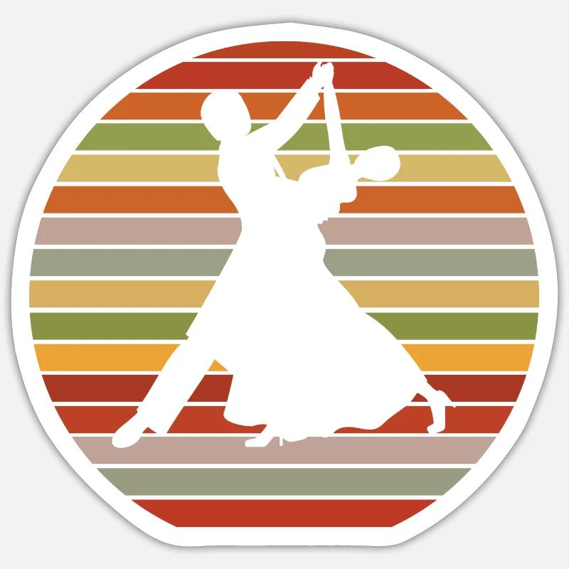 Dancing Dance Music - Sticker size S (10 x 10 cm) - white matte