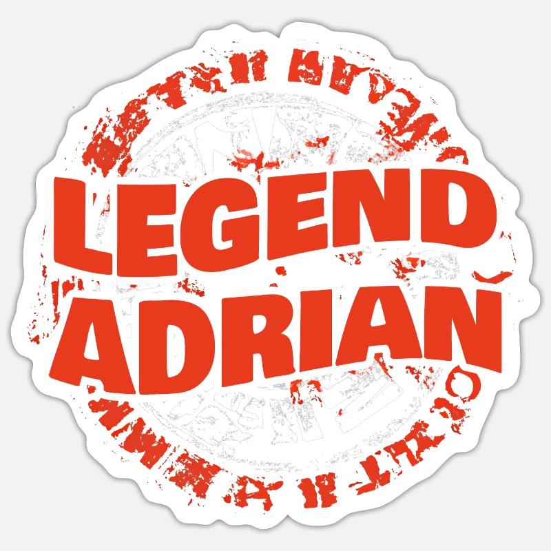 Adrian - Sticker size S (10 x 10 cm) - white matte