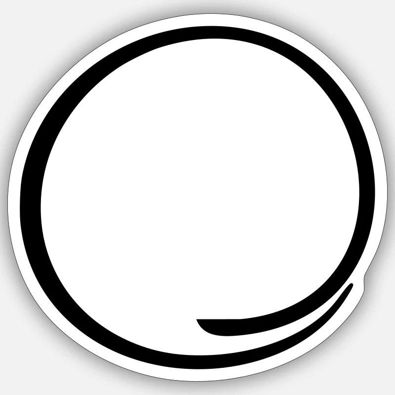 at leer Kringel - Sticker Größe S (10 x 10 cm) - Mattweiß