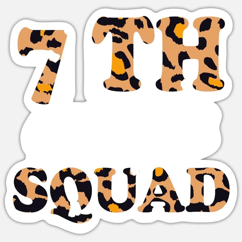 Cadeaux d’enseignant Leopard 7th Grade Sticker taille S (10 x 10 cm)
